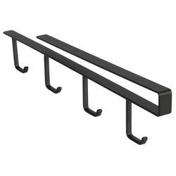 Suport cani pentru dulap, 4 cârlige, negru, WENKO