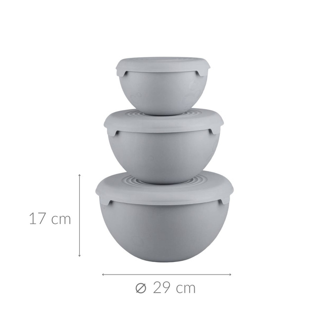 Set trei boluri cu capace, 1,5l, 3l, 6l