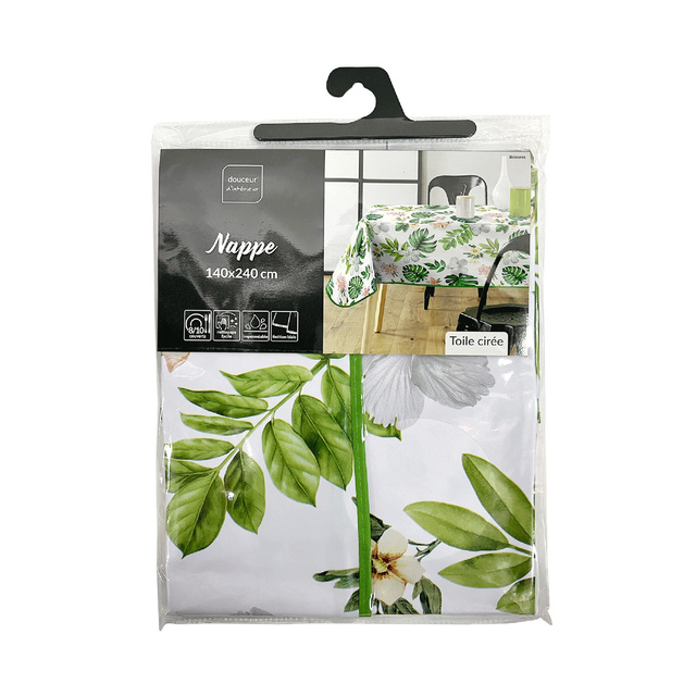 Fata de masa cu model plante BALEARES, 140 x 240 cm, plastic