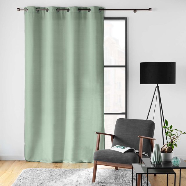 Cortină cu inele 140 x 260 cm SOLINE, verde