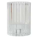 Suport lumanare din sticlă colorată cu nervuri, Ø 5,5 cm