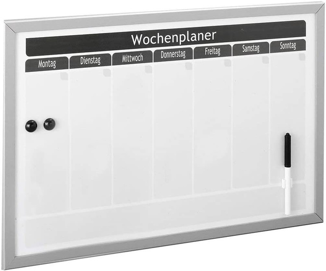 Tablă magnetică WOCHENPLANER + 3 magneți, 60x40 cm, ZELLER
