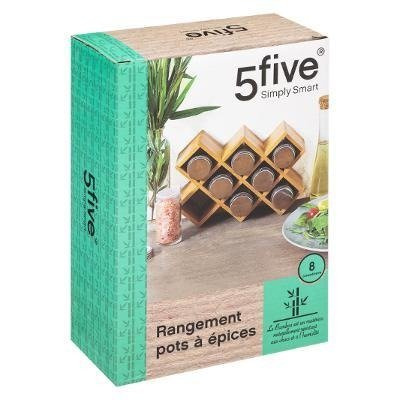 Raft pentru condimente din bambus, 24 x 16 cm