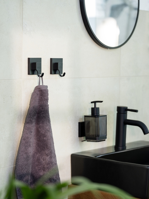 Set 2 carlige pentru prosoape QUADRO, montaj fara gaurire