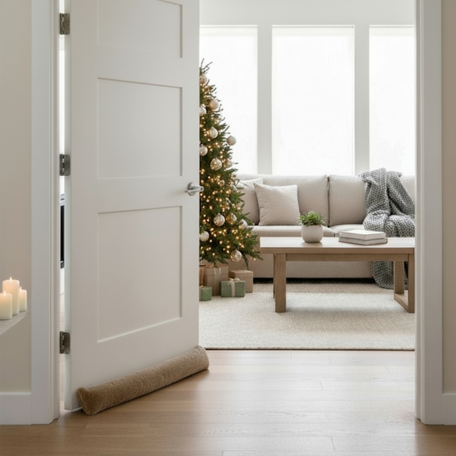 Rola pentru ușă, protecție împotriva curentului de aer, 90 cm, maro