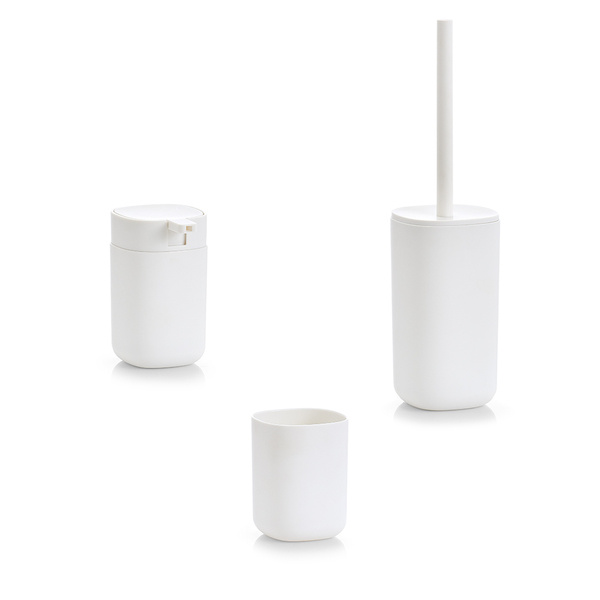 Suport pentru perie de toaletă din plastic + perie de toaletă ZELLER