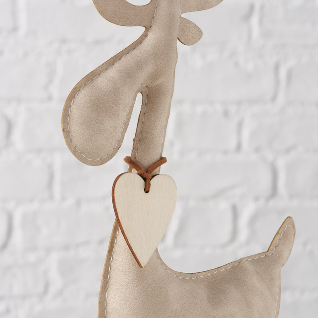 Figurina de ren handmade BOONER, 34 cm, bej