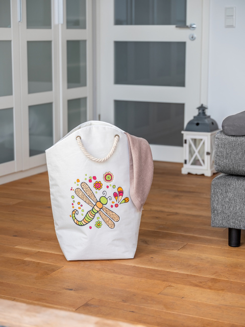 Cos mic pentru rufe cu manere din franghie, 58 l, WENKO