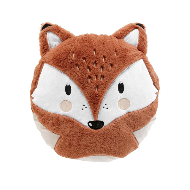 Pernă de pluș vulpe pentru copii, Ø 40 cm