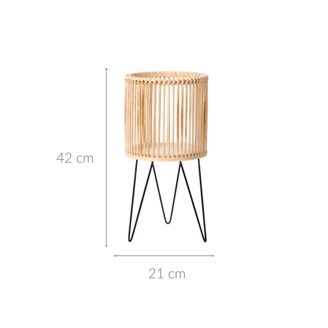 Suport de flori din ratan, 21 x 42 cm