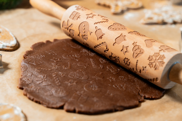 Sucitor din lemn cu model, Ø 5 cm