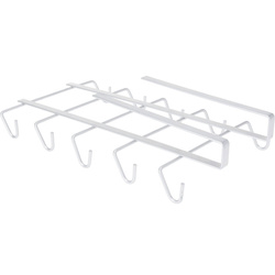 Suport pentru 10 căni, pentru suspendare în dulapul de bucătărie, 28,5 x 15,5 x 6 cm