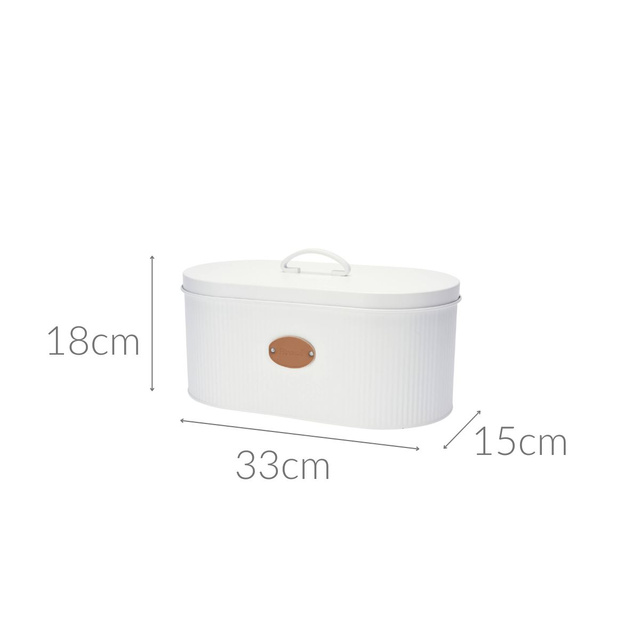 Cutie de pâine ovală din metal în stil retro