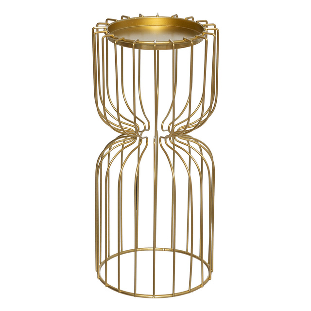 Set suporturi metalice pentru lumanari, aurii