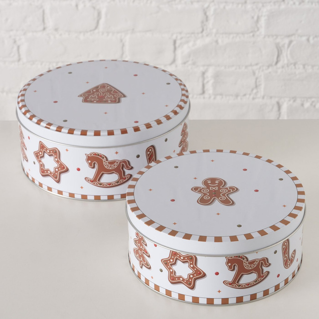 Cutie pentru prăjituri GINGER, pictată manual, 2 bucăți