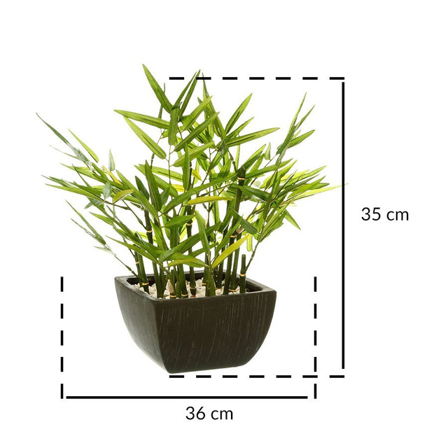 Flori artificiale, bambus in ghiveci, 35 cm