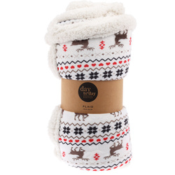 Pătură festivă dublă, 130 x 160 cm, albă