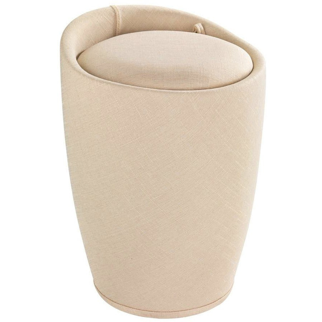 Pufa CANDY BEIGE - coș de rufe, 2 în 1, WENKO, bej