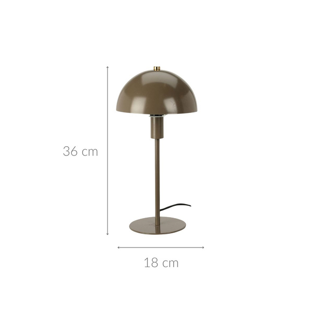 Lampa de masa din metal, ciuperca, 18 x 36 cm