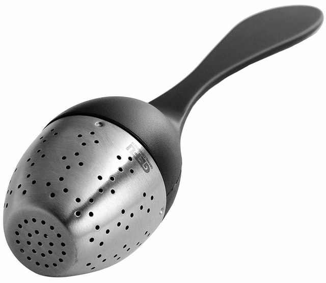 Filtru de ceai Teva Gefu, Otel inoxidabil, Negru/Argintiu