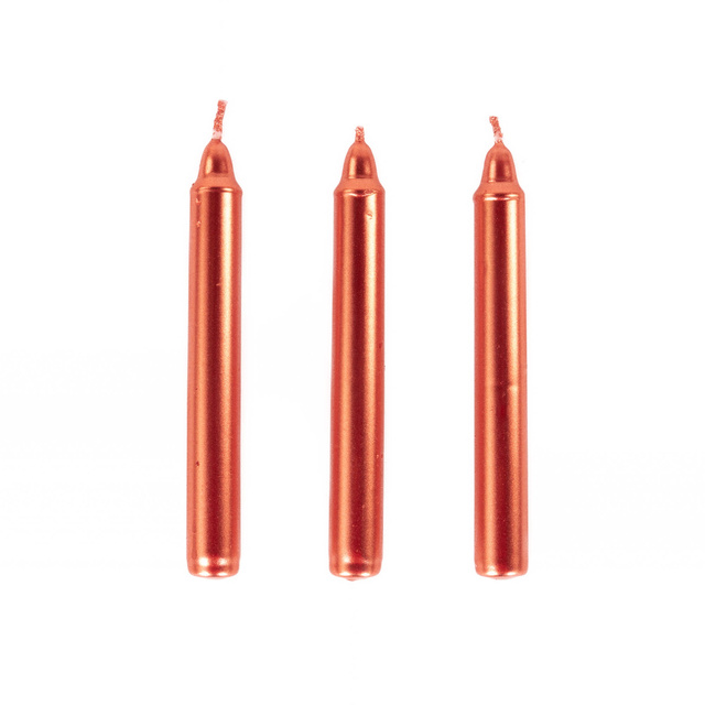 Candele metalice de masă din parafină, 10 cm