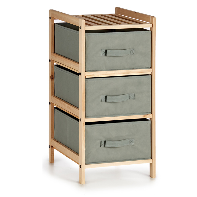 Comodă cu 3 sertare din material textil