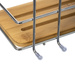 Raft pentru baie cu ventuze, bambus,19x12x18,5 cm