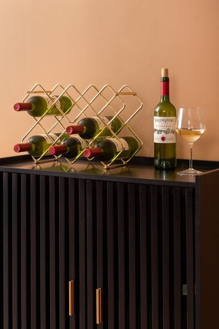 Suport de vin metalic DIAMONDS, 40,5 x 27,5 x 15,5 cm