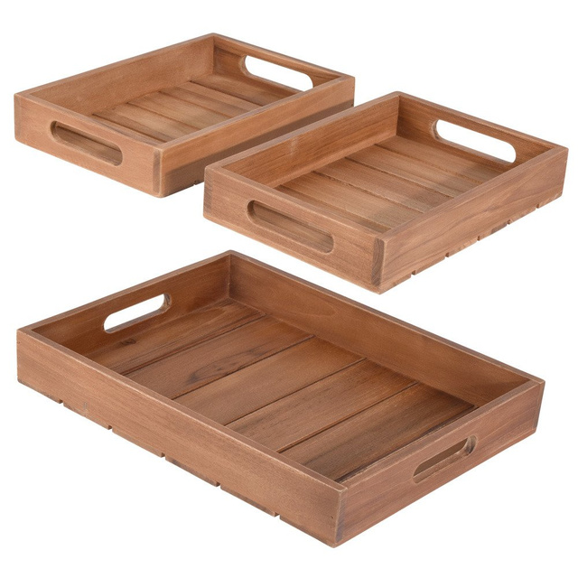 Set tavi decorative TEAK, 3 bucati