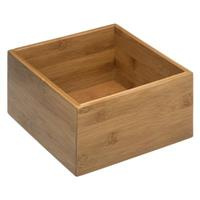 Organizator din bambus pentru cosmetice, 18 x 18 cm