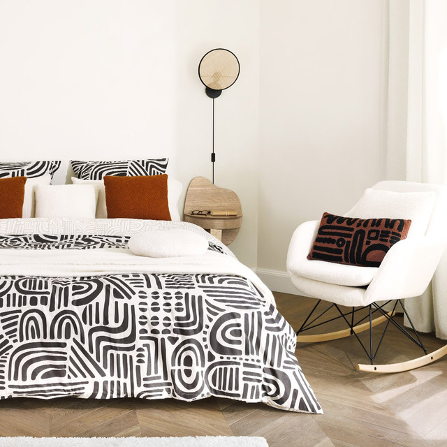 Aplica de perete pentru living OLME, împletitura din rattan, Ø 27 cm