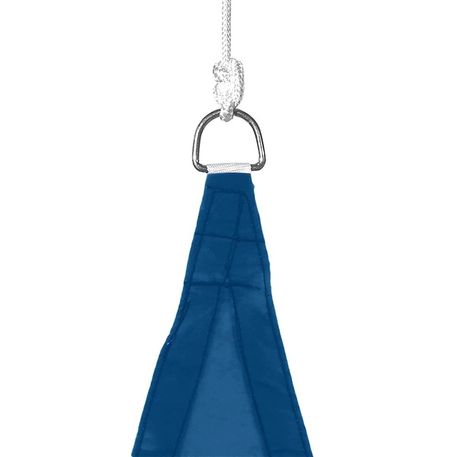 Parasolar triungiular CURACAO, 3 x 3 x 3 m, poliester bleumarin