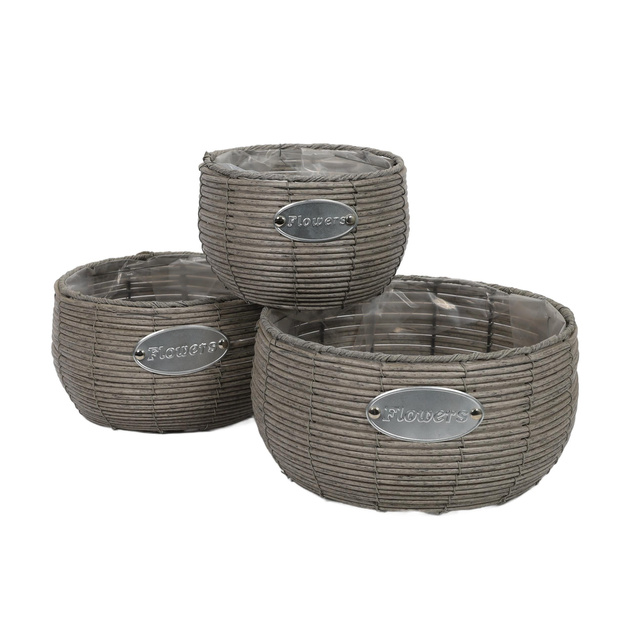 Set ghivece rotunde, 3 buc, diferite dimensiuni