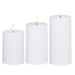 Lumânări LED, externe, 3 bucăți, 10-15 cm
