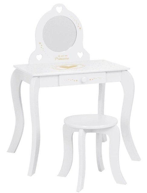 Set masa cu scaun, Alb