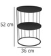Masuta de cafea KOBU, 2 nivele, Ø 36 cm, cerc negru