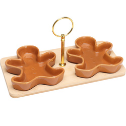 Boluri pentru gustări pe placă din bambus ZIMORA, 3 elemente