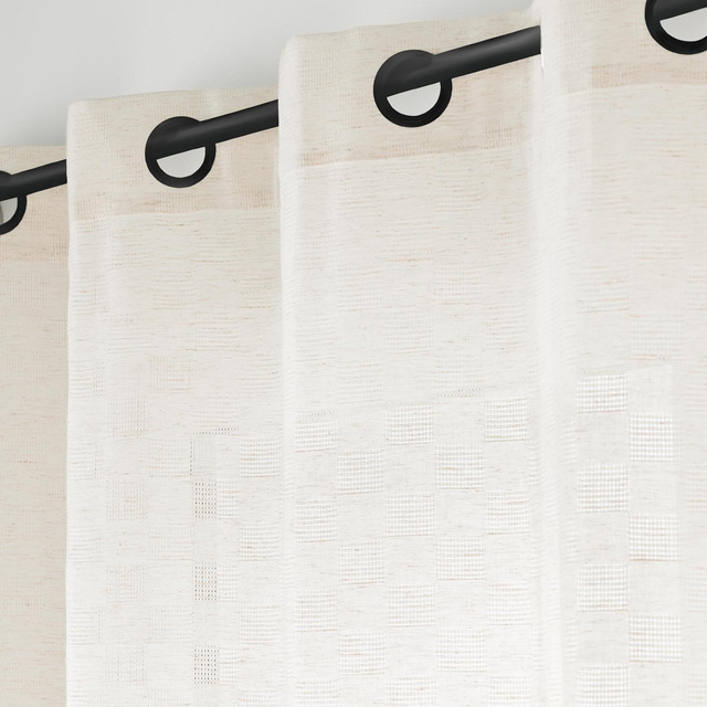 Perdeau de geam cu efect de in, 140 x 260 cm, LOGAN