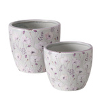 Ghivece ceramice cu flori pictate, SARAH