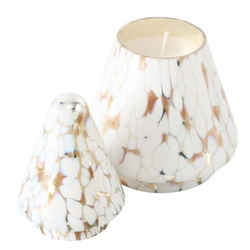 Candelă din sticlă în formă de brad DOTTI, înălțime 17,5 cm