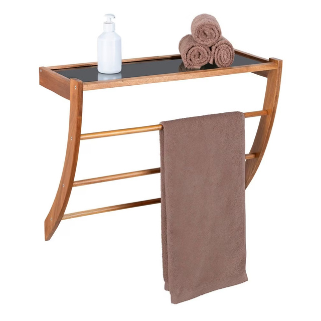 Raft de baie din lemn cu bară FONDI