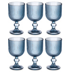 Set pahare de vin LINES din sticla canelata, 6 bucati, 260 ml