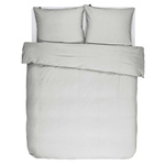 Set de lenjerie de pat din bumbac de culoare argintie, 200 x 220 cm, Essenza
