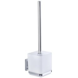 Perie WC cu suport Quadro, Alb, 37x12,5x9,5 cm, WENKO