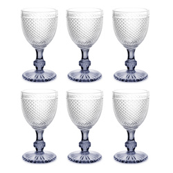 Set 6 pahare pentru vin cu model de cristal, 330 ml