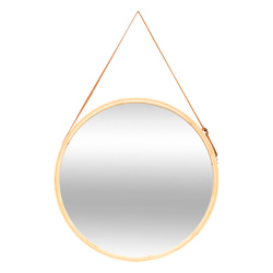 Oglindă de baie LOFT cu curea, Ø 50 cm