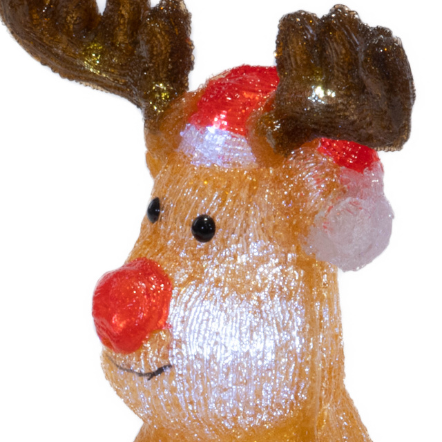 Decoratiune stralucitoare de Craciun, ren, 30 cm