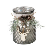 Candelabru borcan cu aranjament WILKA, înălțime 16 cm