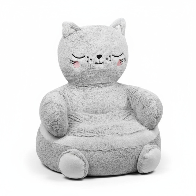 Puf pentru camera copiilor în formă de pisică, 45 x 45 cm