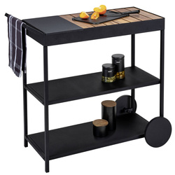 Carucior de servire din metal si lemn de salcam MIRO